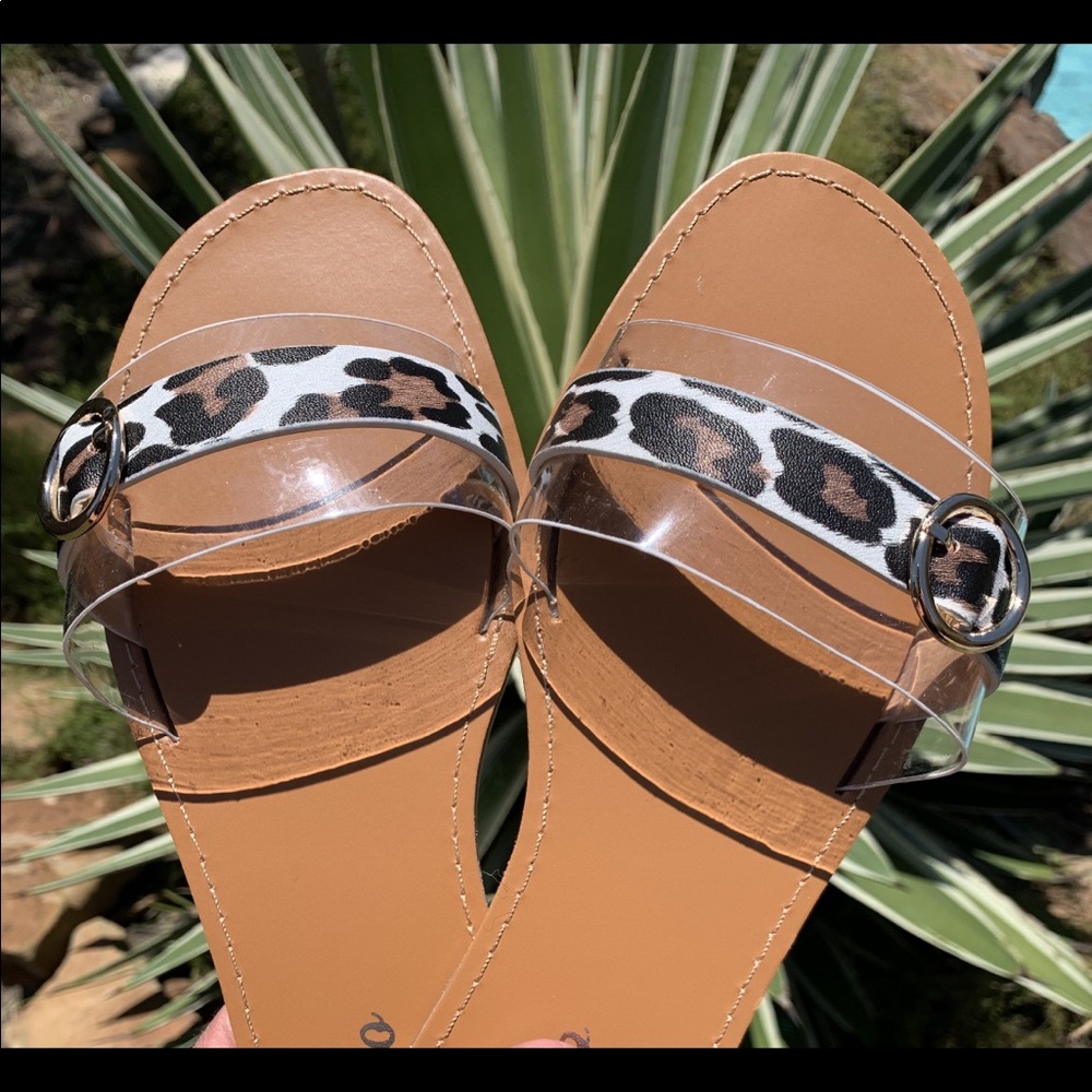 Leopard Flat Sandals